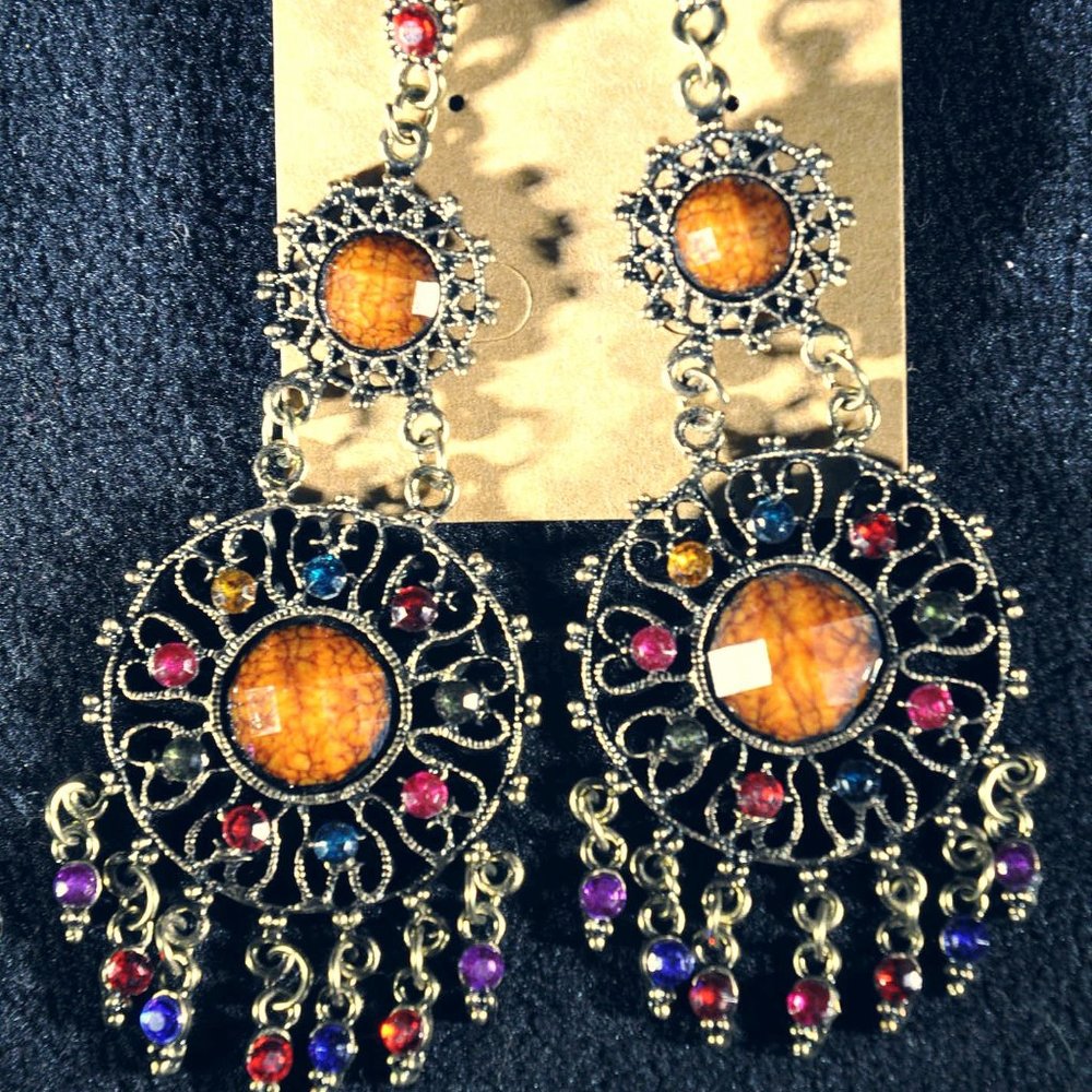 Bohemian vintage style earrings